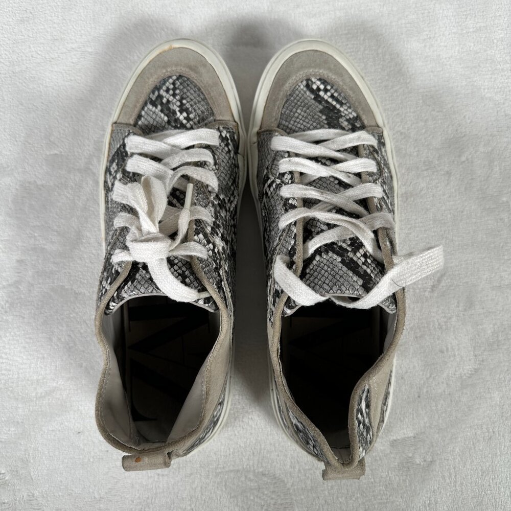 Zara Keds Women Size EUR 38 US 7.5 Snakeskin Print Lace Up Casual Sneakers - Picture 6 of 9